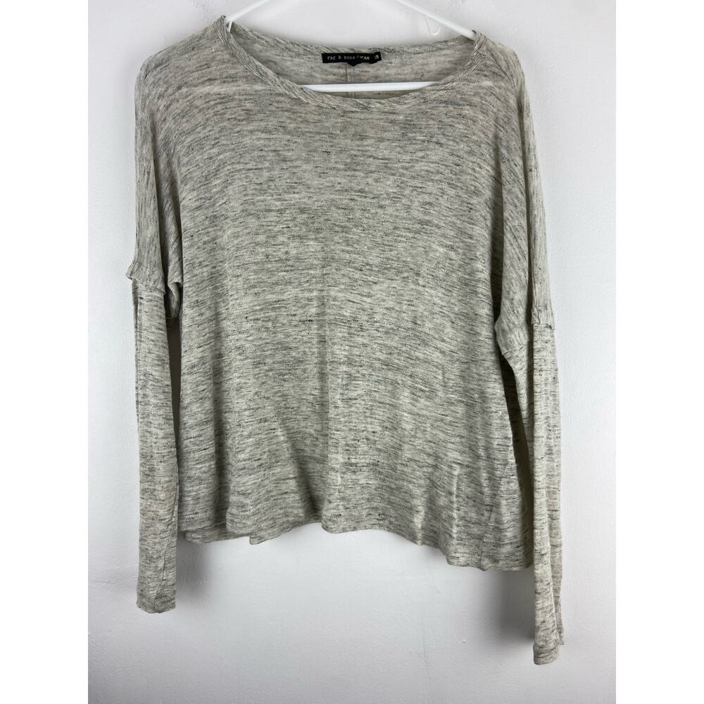 Rag and Bone Linen Long Sleeve ivory top Size Small (1120)